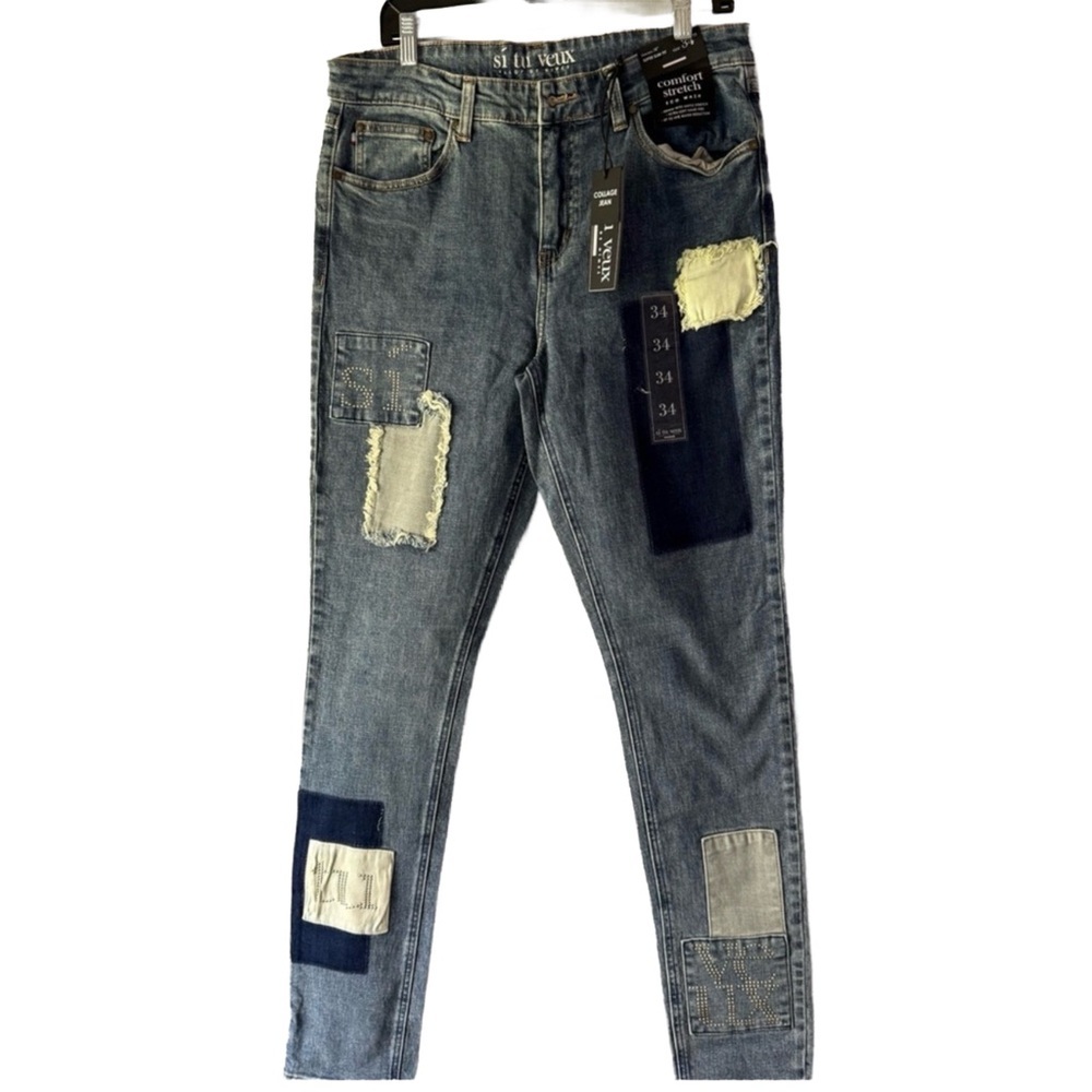 Si Tu Veux Collage Jean – Comfort Stretch, Size 34 NWT